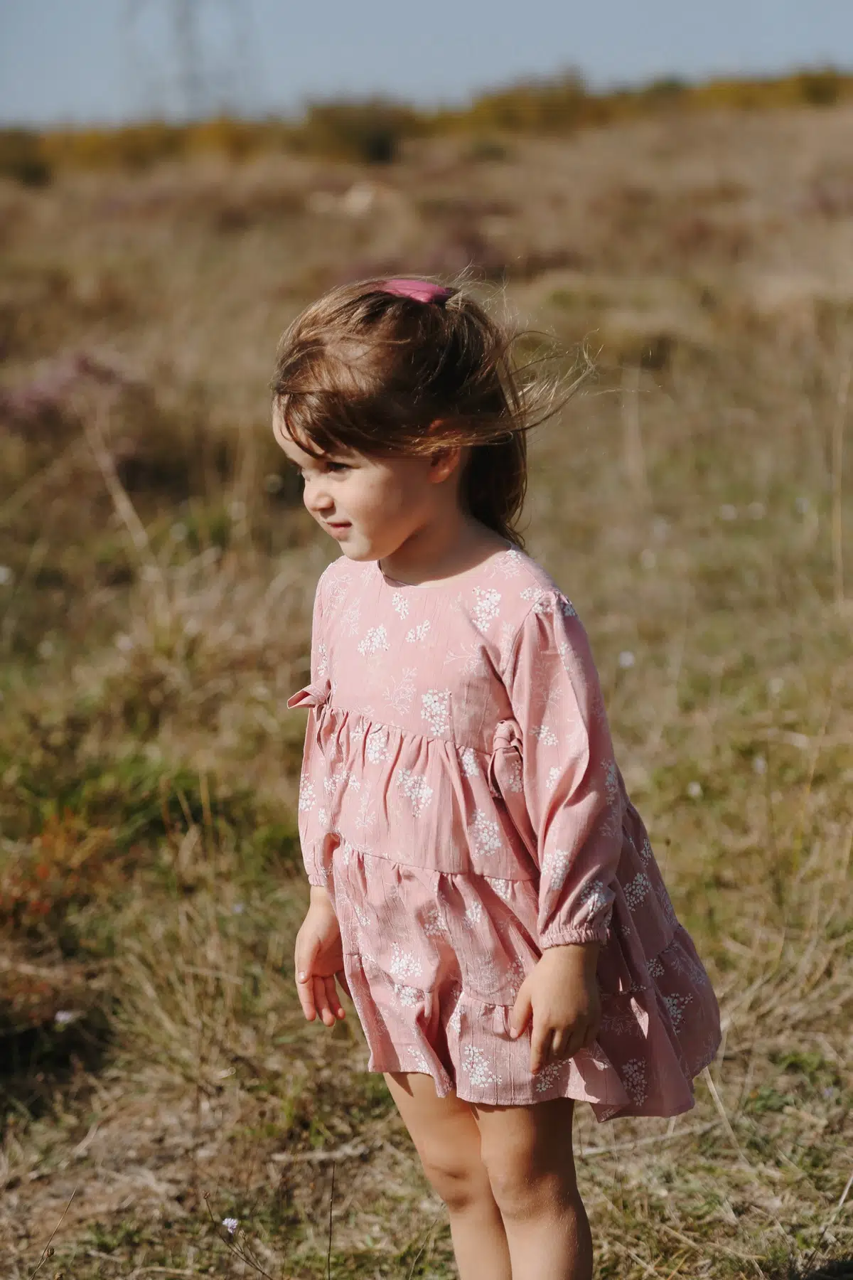 Bebek Kız Çocuk Doğum Günü Parti Düğün Elbise Astarlı Çocuk Giyim Bebek Giyim Kız ELBMUSLIN - Pembe