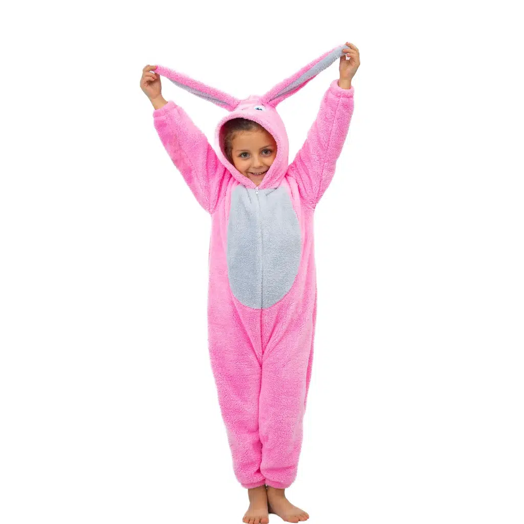 Welsoft Peluş Fermuarlı Kışlık Unisex Kız Erkek Bebek Uyku Tulumu Bebek Tulumu Çocuk Tulumu - Pembe