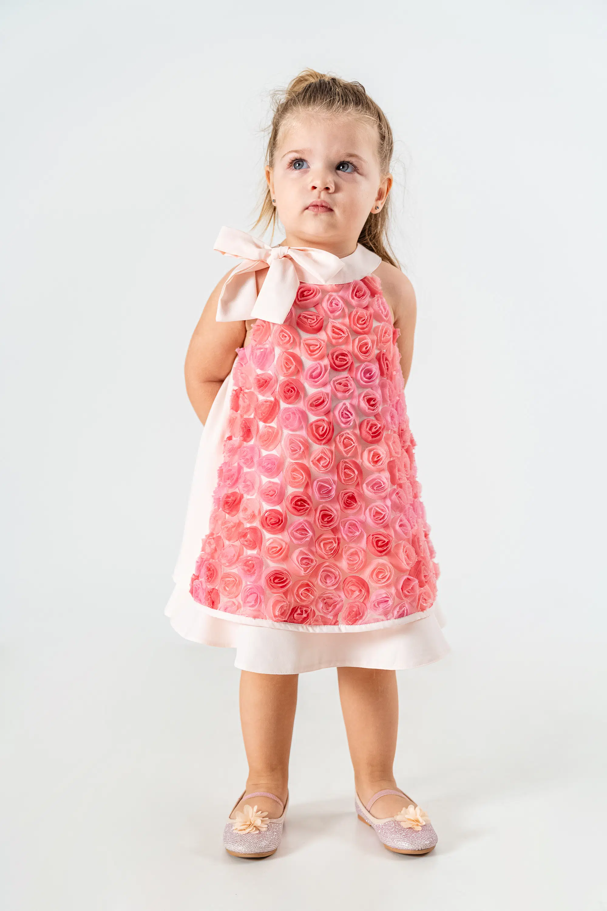 Kız Bebek Kız Çocuk Doğum Günü Parti Düğün Elbise Kısa Kol Kolsuz Fırfırlı Tüllü Tütülü Tütü Astarlı - Pembe