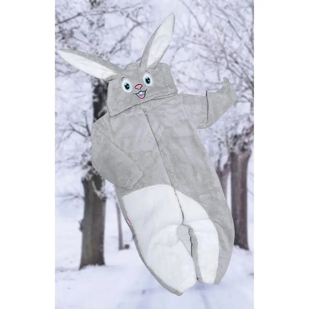 Welsoft Peluş Fermuarlı Kışlık Unisex Kız Erkek Bebek Uyku Tulumu Bebek Tulumu Çocuk Tulumu - Beyaz